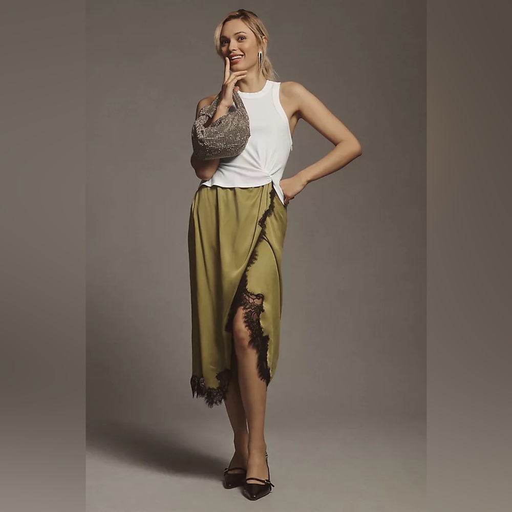 ANTHROPOLOGIE The Keeley Twofer Midi Dress Size XS